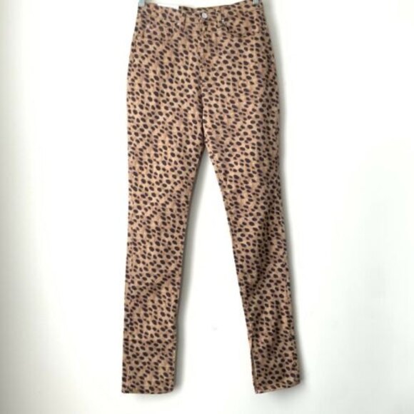 WeWoreWhat Cheetah Print Stiletto Slit Hem Jeans 30 - Picture 9 of 12